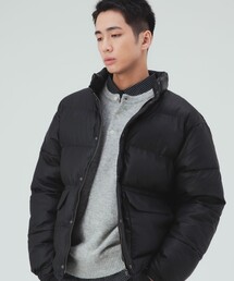 フェイクレザー ショート 中綿ブルゾン