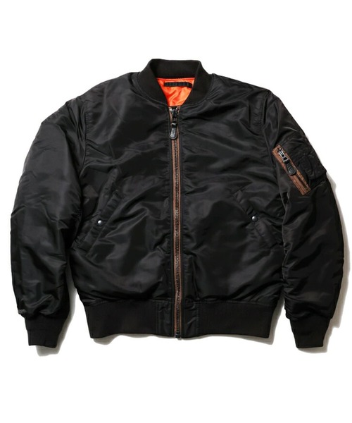 HOUSTON(ヒューストン)の「HOUSTON ヒューストン MA-1 FLIGHT JACKET / MA-1 フライトジャケット 中綿入り(MA-1・メンズ・ブラック/ネイビー/セージグリーン・M/L/XL)」の12枚目の写真