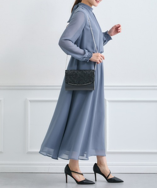 Jolie et Jolie(ジョリーエジョリー)の「【結婚式・パーティードレス】U字金具スパンコールレースクラッチバッグ(クラッチバッグ・レディース・ブラック/ベージュ/シルバー・FREE)」の13枚目の写真