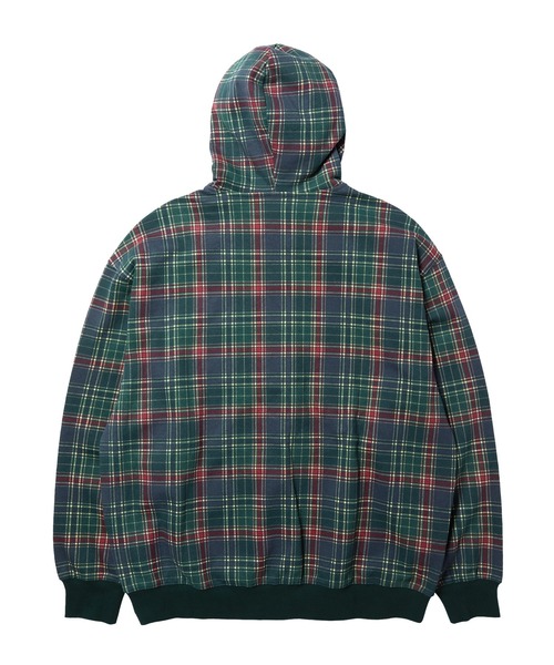HUF（ハフ）の「ARCH PLAID FULL ZIP HEAVYWEIGHT HOODIE（パーカー・メンズ・ブラック/グリーン系その他・XL/L/M/S/XXL）」の14枚目の写真