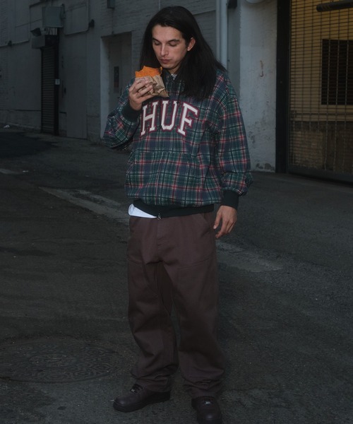 HUF（ハフ）の「ARCH PLAID FULL ZIP HEAVYWEIGHT HOODIE（パーカー・メンズ・ブラック/グリーン系その他・XL/L/M/S/XXL）」の8枚目の写真