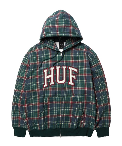 HUF（ハフ）の「ARCH PLAID FULL ZIP HEAVYWEIGHT HOODIE（パーカー・メンズ・ブラック/グリーン系その他・XL/L/M/S/XXL）」の12枚目の写真