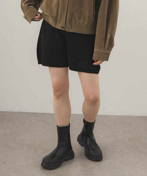 KBF(ケイビーエフ)の「ニットショートパンツ(その他パンツ・レディース・ブラック・ONE)」の1枚目の写真