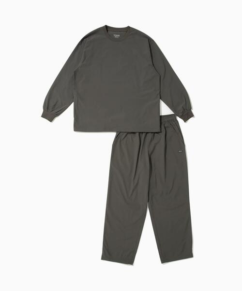 TOHA(トハ)の「リカバリーウェア布帛 長袖/ロングパンツ(ルームウェア/パジャマ・メンズ・チャコールグレー/ネイビー/ブルー・SMALL/X-LARGE/LARGE/MEDIUM)」の18枚目の写真