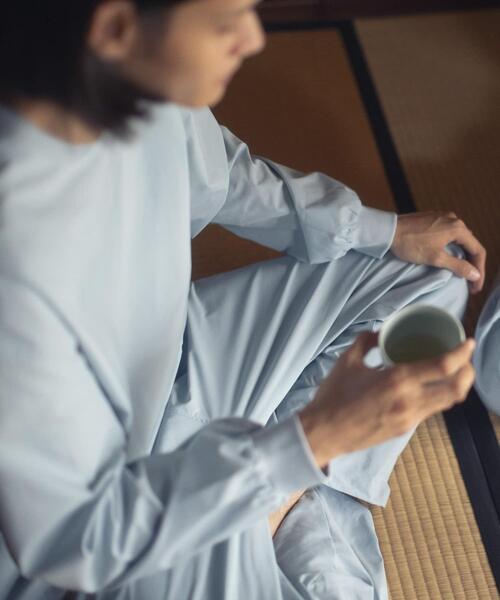 TOHA(トハ)の「リカバリーウェア布帛 長袖/ロングパンツ(ルームウェア/パジャマ・メンズ・チャコールグレー/ネイビー/ブルー・SMALL/X-LARGE/LARGE/MEDIUM)」の20枚目の写真
