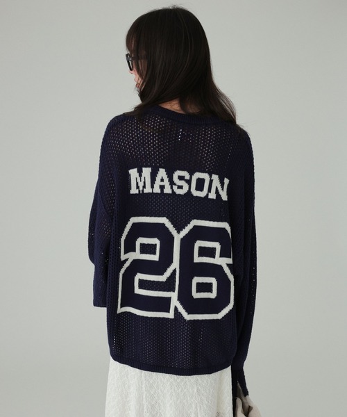 BABYLONE(バビロン)の「【athletic wear MASON】<別注>ナンバリングニット(ニット/セーター・レディース・ネイビー/グレー・フリー)」の13枚目の写真