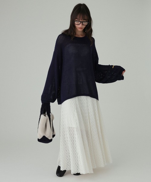 BABYLONE(バビロン)の「【athletic wear MASON】<別注>ナンバリングニット(ニット/セーター・レディース・ネイビー/グレー・フリー)」の14枚目の写真