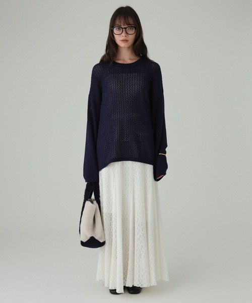 BABYLONE(バビロン)の「【athletic wear MASON】<別注>ナンバリングニット(ニット/セーター・レディース・ネイビー/グレー・フリー)」の15枚目の写真