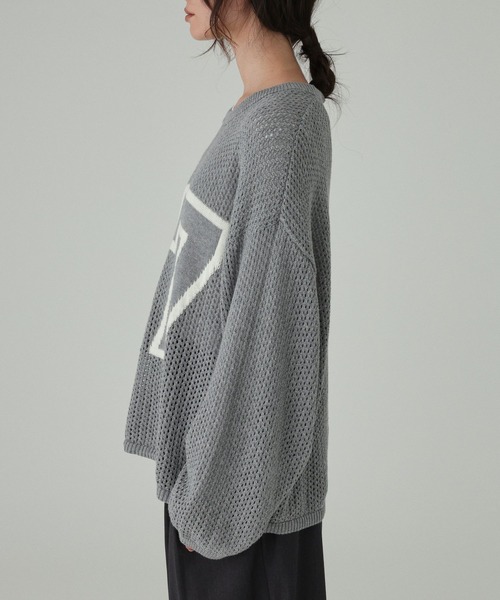 BABYLONE(バビロン)の「【athletic wear MASON】<別注>ナンバリングニット(ニット/セーター・レディース・ネイビー/グレー・フリー)」の20枚目の写真