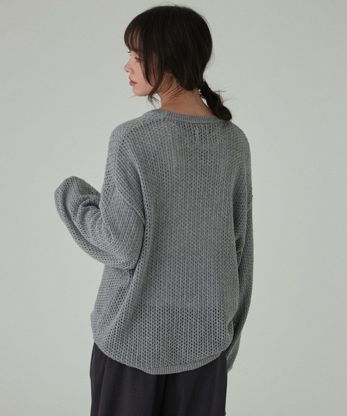 BABYLONE(バビロン)の「【athletic wear MASON】<別注>ナンバリングニット(ニット/セーター・レディース・ネイビー/グレー・フリー)」の5枚目の写真