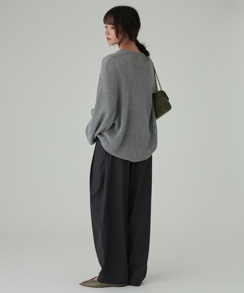 BABYLONE(バビロン)の「【athletic wear MASON】<別注>ナンバリングニット(ニット/セーター・レディース・ネイビー/グレー・フリー)」の9枚目の写真