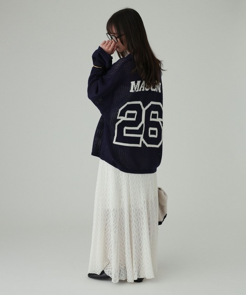 BABYLONE(バビロン)の「【athletic wear MASON】<別注>ナンバリングニット(ニット/セーター・レディース・ネイビー/グレー・フリー)」の18枚目の写真
