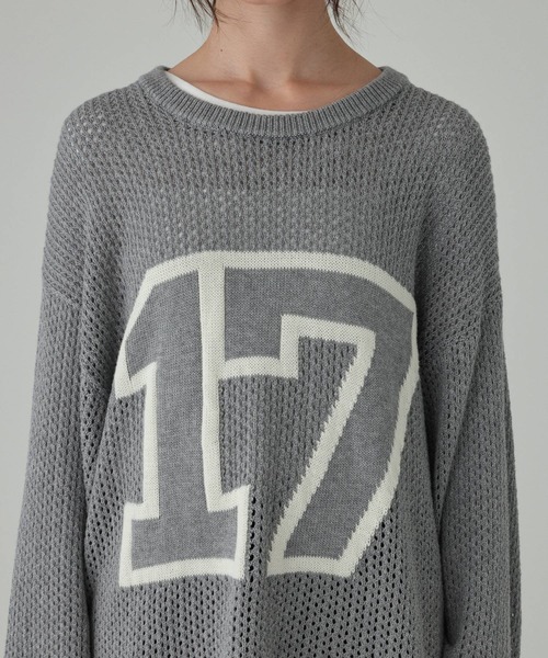 BABYLONE(バビロン)の「【athletic wear MASON】<別注>ナンバリングニット(ニット/セーター・レディース・ネイビー/グレー・フリー)」の22枚目の写真