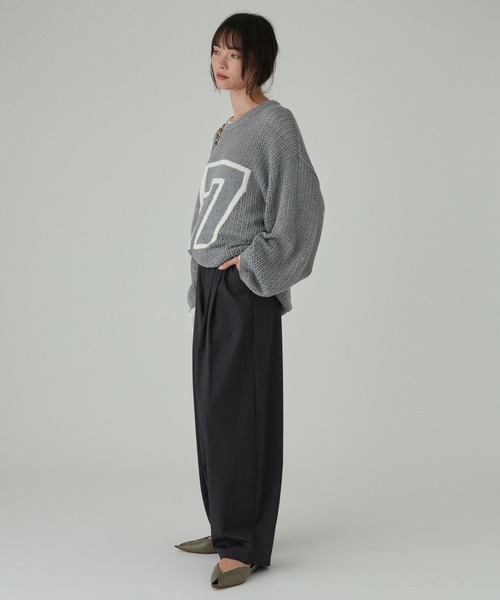 BABYLONE(バビロン)の「【athletic wear MASON】<別注>ナンバリングニット(ニット/セーター・レディース・ネイビー/グレー・フリー)」の8枚目の写真