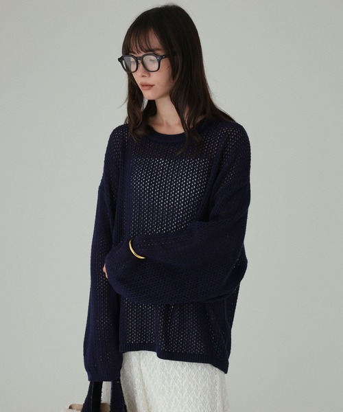 BABYLONE(バビロン)の「【athletic wear MASON】<別注>ナンバリングニット(ニット/セーター・レディース・ネイビー/グレー・フリー)」の11枚目の写真