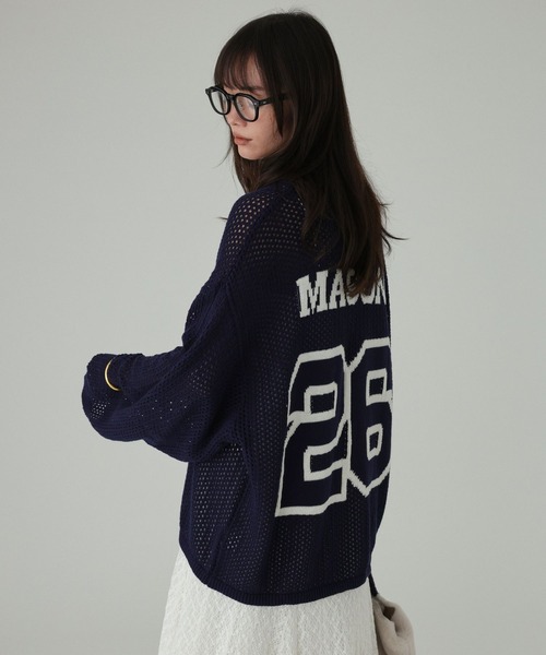 BABYLONE(バビロン)の「【athletic wear MASON】<別注>ナンバリングニット(ニット/セーター・レディース・ネイビー/グレー・フリー)」の12枚目の写真