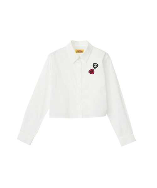 HYSTERIC GLAMOUR(ヒステリックグラマー)の「RABBIT GHOSTワッペン ショート丈シャツ(シャツ/ブラウス・レディース・ホワイト/ブラック・FREE)」の1枚目の写真