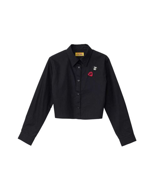 HYSTERIC GLAMOUR(ヒステリックグラマー)の「RABBIT GHOSTワッペン ショート丈シャツ(シャツ/ブラウス・レディース・ホワイト/ブラック・FREE)」の2枚目の写真