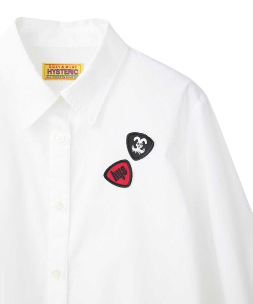 HYSTERIC GLAMOUR(ヒステリックグラマー)の「RABBIT GHOSTワッペン ショート丈シャツ(シャツ/ブラウス・レディース・ホワイト/ブラック・FREE)」の4枚目の写真