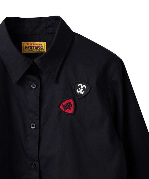 HYSTERIC GLAMOUR(ヒステリックグラマー)の「RABBIT GHOSTワッペン ショート丈シャツ(シャツ/ブラウス・レディース・ホワイト/ブラック・FREE)」の6枚目の写真