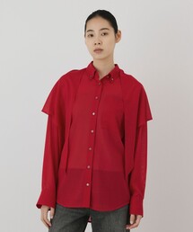 ストール付シャツ