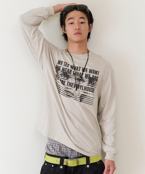 THEVINYLHOUSE(ザバイニルハウス)の「WE ARE LS TEE BEIGE(Tシャツ/カットソー・メンズ・その他・SMALL/MEDIUM/LARGE)」の3枚目の写真