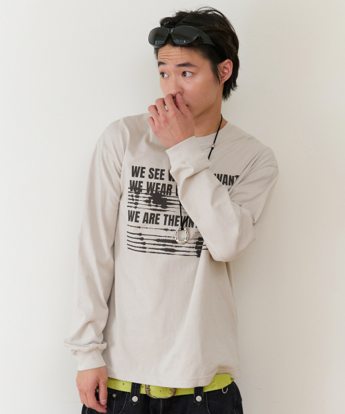 THEVINYLHOUSE(ザバイニルハウス)の「WE ARE LS TEE BEIGE(Tシャツ/カットソー・メンズ・その他・SMALL/MEDIUM/LARGE)」の4枚目の写真