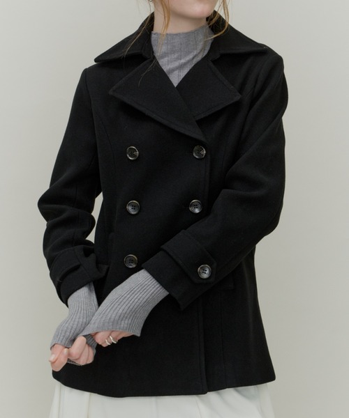 Plumel(プルメル)の「Wool Like Fit Pea Coat / ウールライクフィットピーコート(ピーコート・レディース・ブラック/ブラウン/チャコールグレー・MEDIUM)」の22枚目の写真