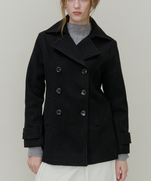 Plumel(プルメル)の「Wool Like Fit Pea Coat / ウールライクフィットピーコート(ピーコート・レディース・ブラック/ブラウン/チャコールグレー・MEDIUM)」の19枚目の写真