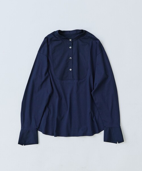 LOISIR(ロワズィール)の「布帛コンビネーションカットソーブラウス(Tシャツ/カットソー・レディース・グレイッシュベージュ/オフホワイト/ネイビー・FREE)」の3枚目の写真