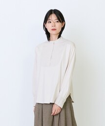 布帛コンビネーションカットソーブラウス