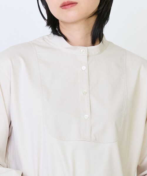 LOISIR(ロワズィール)の「布帛コンビネーションカットソーブラウス(Tシャツ/カットソー・レディース・グレイッシュベージュ/オフホワイト/ネイビー・FREE)」の17枚目の写真