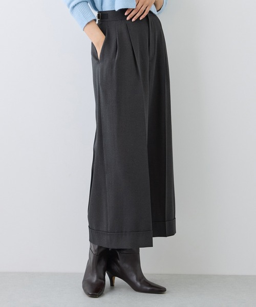 ROPE'(ロペ)の「【J'aDoRe・一部店舗限定サイズ】レーヨンウールクロップドワイドパンツ(その他パンツ・レディース・チャコールグレー/カーキ・36/38)」の15枚目の写真