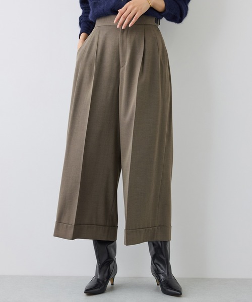 ROPE'(ロペ)の「【J'aDoRe・一部店舗限定サイズ】レーヨンウールクロップドワイドパンツ(その他パンツ・レディース・チャコールグレー/カーキ・36/38)」の17枚目の写真