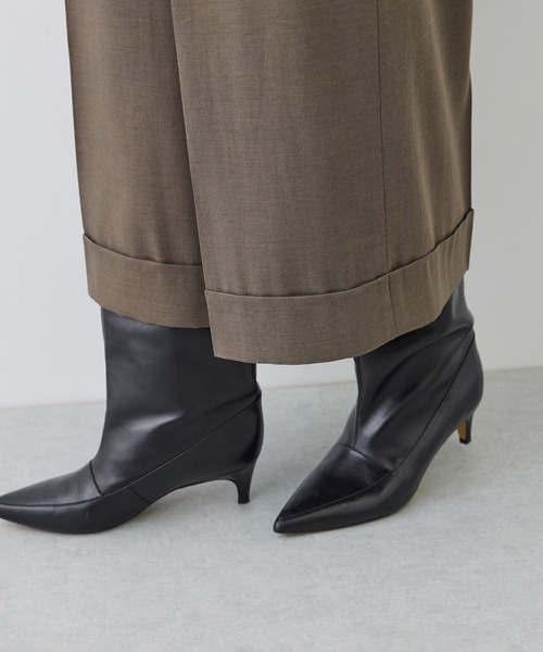 ROPE'(ロペ)の「【J'aDoRe・一部店舗限定サイズ】レーヨンウールクロップドワイドパンツ(その他パンツ・レディース・チャコールグレー/カーキ・36/38)」の20枚目の写真