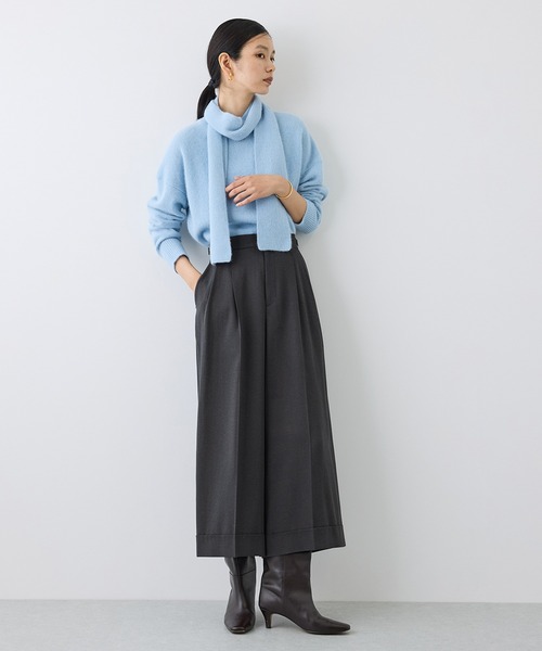 ROPE'(ロペ)の「【J'aDoRe・一部店舗限定サイズ】レーヨンウールクロップドワイドパンツ(その他パンツ・レディース・チャコールグレー/カーキ・36/38)」の21枚目の写真
