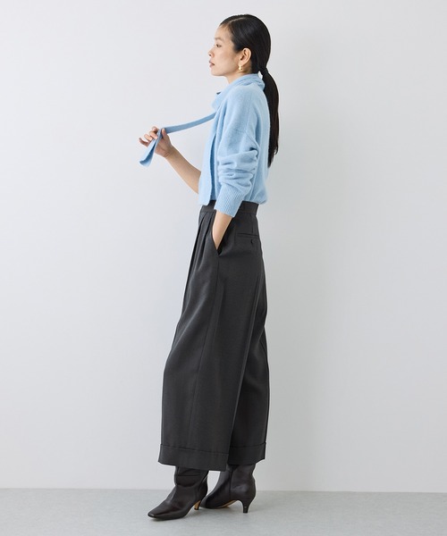 ROPE'(ロペ)の「【J'aDoRe・一部店舗限定サイズ】レーヨンウールクロップドワイドパンツ(その他パンツ・レディース・チャコールグレー/カーキ・36/38)」の22枚目の写真