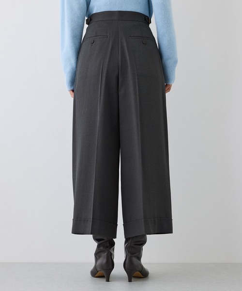 ROPE'(ロペ)の「【J'aDoRe・一部店舗限定サイズ】レーヨンウールクロップドワイドパンツ(その他パンツ・レディース・チャコールグレー/カーキ・36/38)」の5枚目の写真
