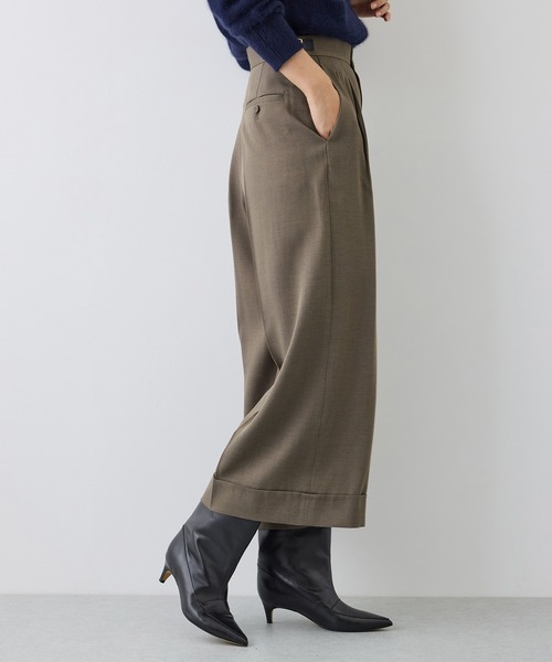ROPE'(ロペ)の「【J'aDoRe・一部店舗限定サイズ】レーヨンウールクロップドワイドパンツ(その他パンツ・レディース・チャコールグレー/カーキ・36/38)」の13枚目の写真