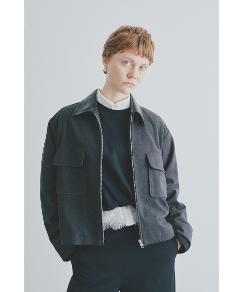 Muel Chic（ミュエルシック）の「Amara coat  アマラコート（ブルゾン・レディース・チャコールグレー/ブラック/マスタード・FREE）」の3枚目の写真
