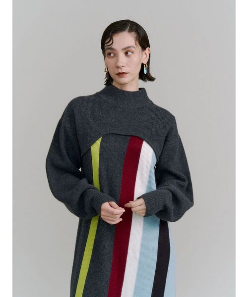 UN3D.(アンスリード)の「MULTI COLOR KNIT OP / マルチカラーニットワンピース(ワンピース・レディース・その他/その他2・38/36)」の8枚目の写真