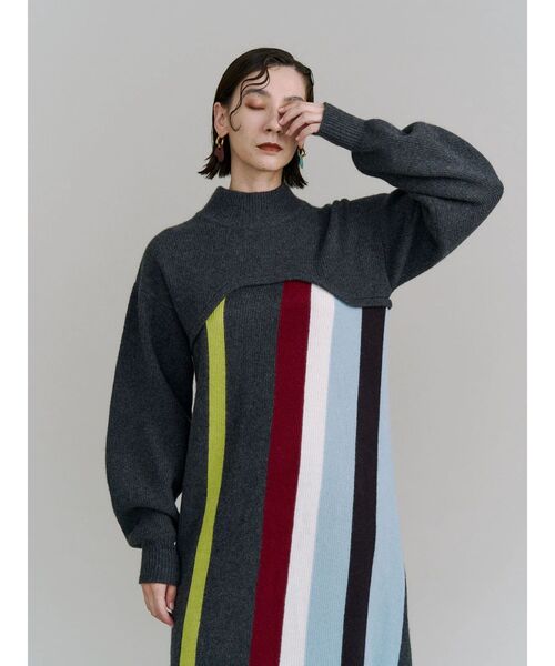 UN3D.(アンスリード)の「MULTI COLOR KNIT OP / マルチカラーニットワンピース(ワンピース・レディース・その他/その他2・38/36)」の9枚目の写真
