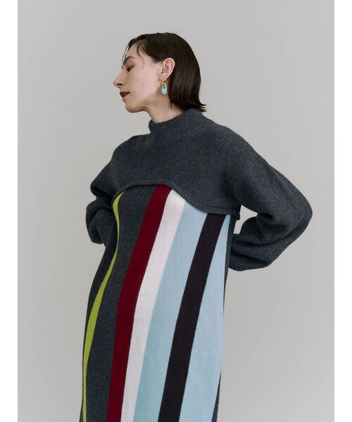 UN3D.(アンスリード)の「MULTI COLOR KNIT OP / マルチカラーニットワンピース(ワンピース・レディース・その他/その他2・38/36)」の10枚目の写真