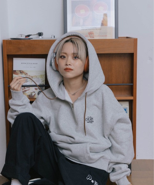 logo halfzip hoodie / ロゴハーフジップフーディ（パーカー
