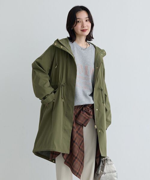 Green　Parks（グリーンパークス）の「フロッキーロゴチュニック（スウェット・レディース・グリーン/杢グレー/ホワイト系その他2/チャコールグレー・FREE）」の7枚目の写真