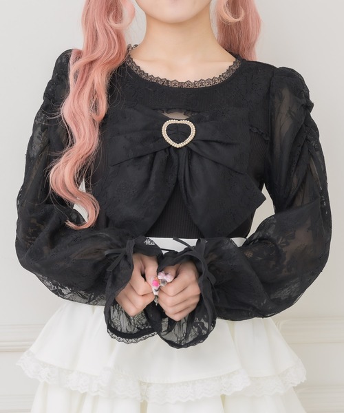ROJITA(ロジータ)の「レースドッキングリボントップス(Tシャツ/カットソー・レディース・ピンク/ホワイト/ブラック・FREE)」の20枚目の写真