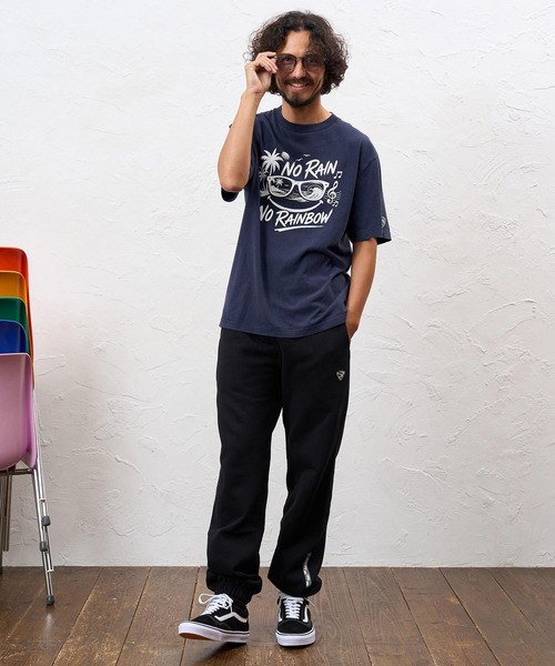 No Rain No Rainbow(ノーレインノーレインボー)の「mt10672- surf graphic print fade T-shirt サーフデザインプリントTシャツ(NR26W-27)(Tシャツ/カットソー・メンズ・ブラック/グレー/ネイビー・L/M/S/XL)」の7枚目の写真