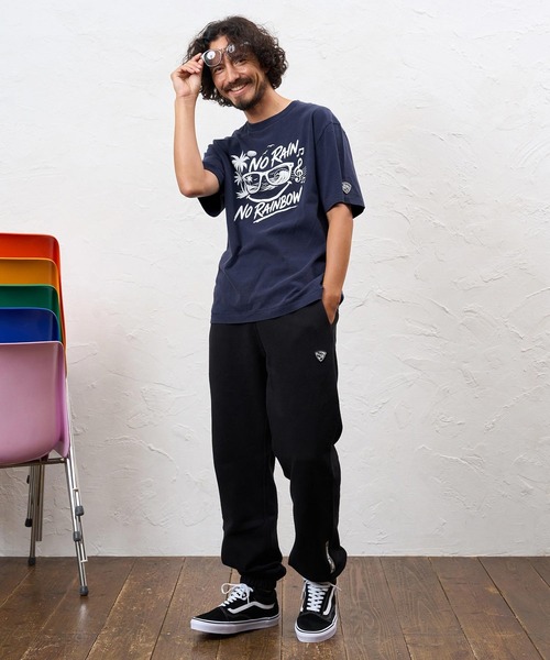 No Rain No Rainbow(ノーレインノーレインボー)の「mt10672- surf graphic print fade T-shirt サーフデザインプリントTシャツ(NR26W-27)(Tシャツ/カットソー・メンズ・ブラック/グレー/ネイビー・L/M/S/XL)」の8枚目の写真