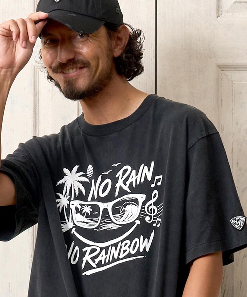 No Rain No Rainbow(ノーレインノーレインボー)の「mt10672- surf graphic print fade T-shirt サーフデザインプリントTシャツ(NR26W-27)(Tシャツ/カットソー・メンズ・ブラック/グレー/ネイビー・L/M/S/XL)」の10枚目の写真