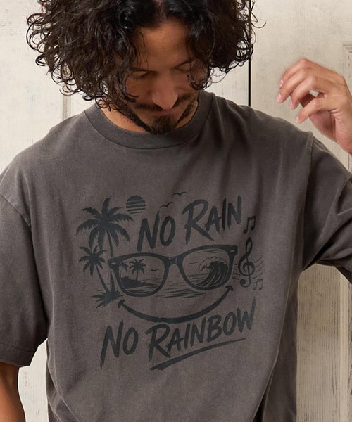 No Rain No Rainbow(ノーレインノーレインボー)の「mt10672- surf graphic print fade T-shirt サーフデザインプリントTシャツ(NR26W-27)(Tシャツ/カットソー・メンズ・ブラック/グレー/ネイビー・L/M/S/XL)」の16枚目の写真